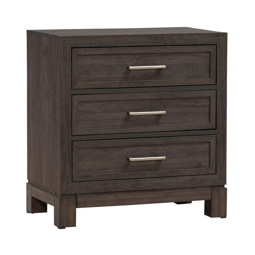 Liberty Furniture Modern Edge Nightstand w/ Charging Station in Caffe image