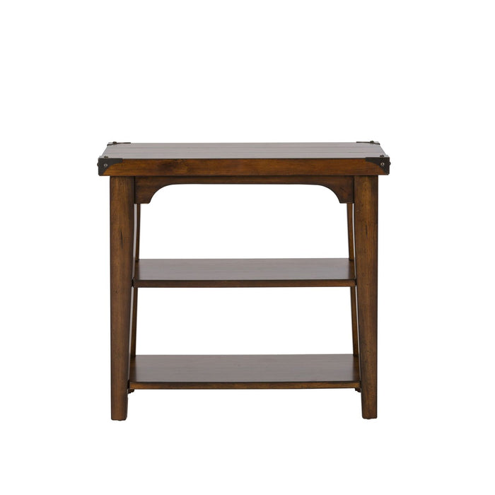 Aspen Skies Chair Side Table in Russet Brown - Plourde Furniture Co (Caribou, ME)