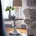 Sedona Round End Table in Heavy Distressed White - Plourde Furniture Co (Caribou, ME)