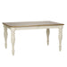 Cumberland Creek Rectangular Leg Table in Nutmeg/White - Plourde Furniture Co (Caribou, ME)