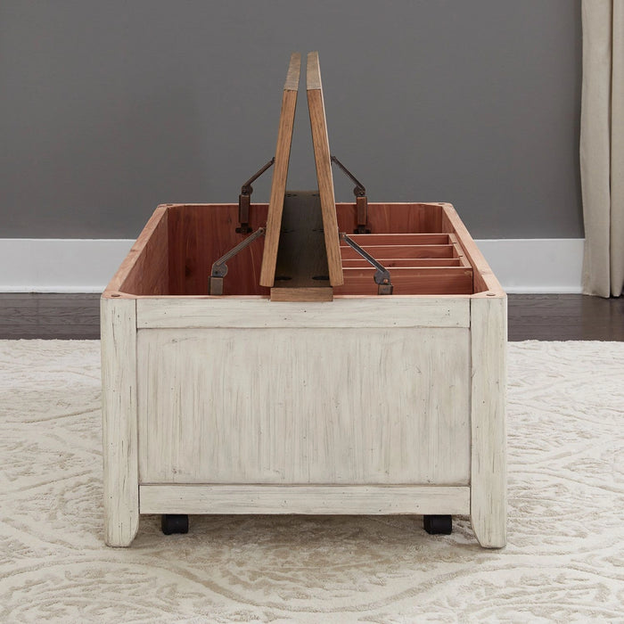 Farmhouse Reimagined Storage Trunk in Antique White image