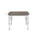 Magnolia Manor Leg Table in Antique White Base w/ Weathered Bark Tops image