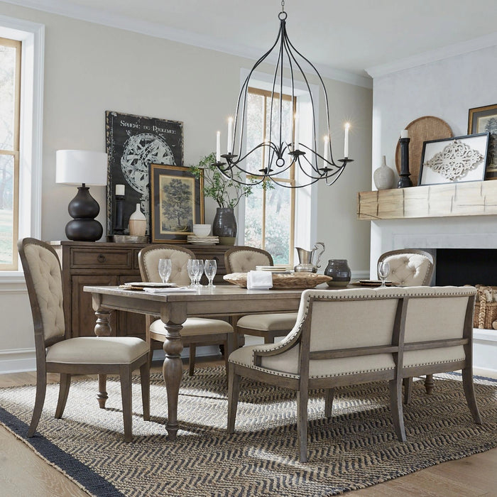 Americana Farmhouse Optional 6 Piece Leg Table Set image