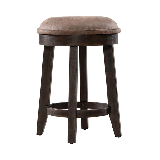 Paradise Valley Upholstered Console Stool (RTA) in Saddle Brown image
