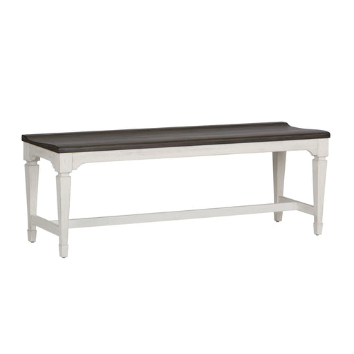 Allyson Park Wood Seat Bench in Wirebrushed White image