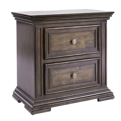 Big Valley 2 Drawer Night Stand w/ Charging Station - Plourde Furniture Co (Caribou, ME)