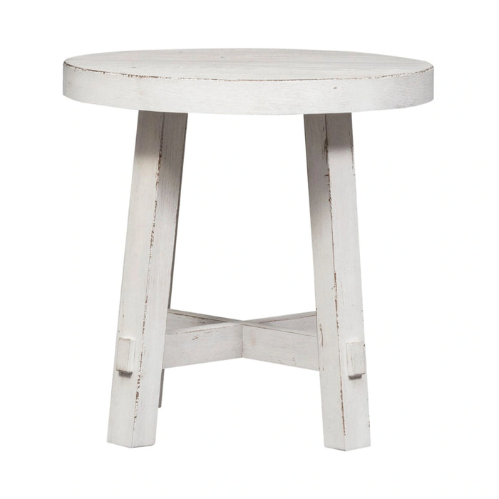 Modern Farmhouse Splay Leg Round End Table image