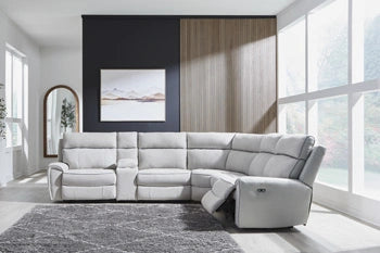 Social Pointe Reclining Sectional with Storage Consoles