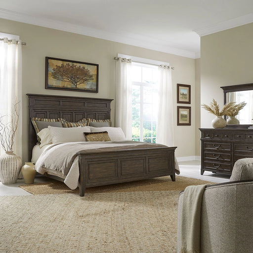 Paradise Valley King Panel Bed, Dresser & Mirror image