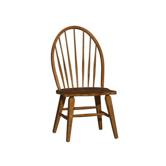 Hearthstone Windsor Back Side Chair in Rustic Oak (Set of 2) - Plourde Furniture Co (Caribou, ME)