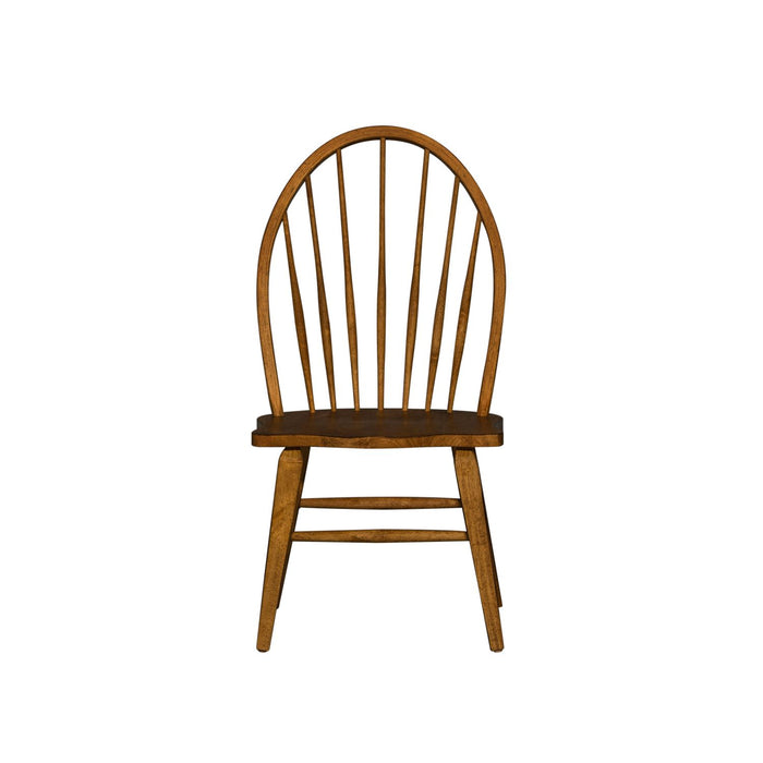 Hearthstone Windsor Back Side Chair in Rustic Oak (Set of 2) - Plourde Furniture Co (Caribou, ME)