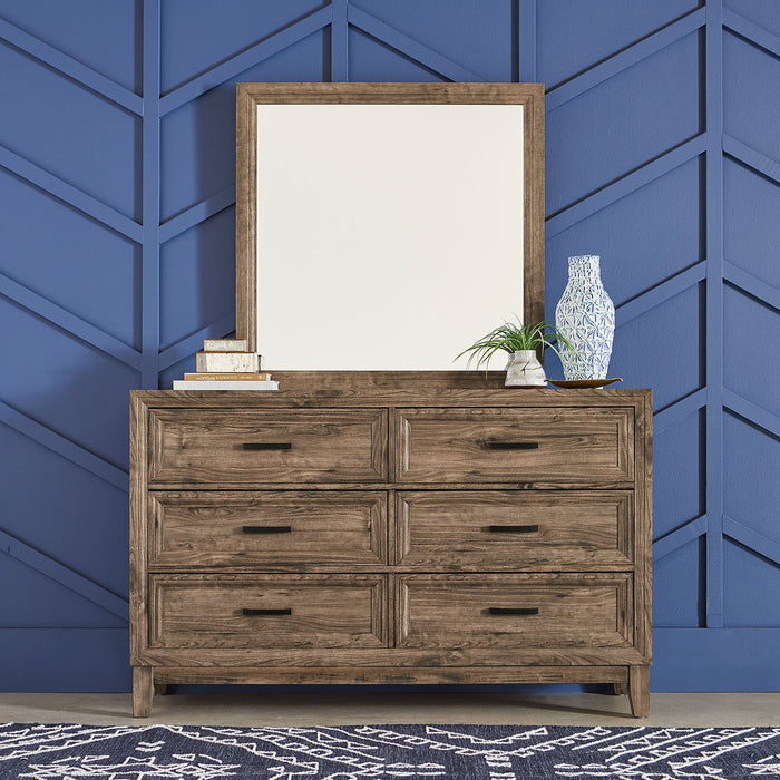 Ridgecrest King Storage Bed, Dresser & Mirror - Plourde Furniture Co (Caribou, ME)