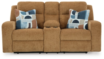 Kanlow Reclining Loveseat with Console - Plourde Furniture Co (Caribou, ME)