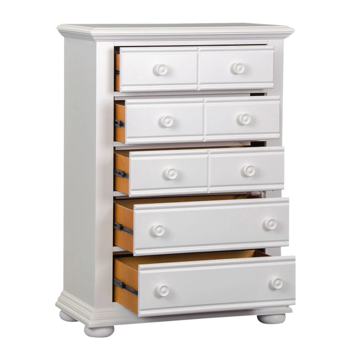 Summer House 5 Drawer Chest in White image