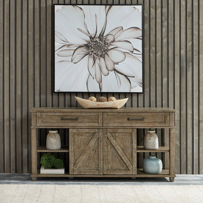 Parkland Falls Sofa Table in Weathered Taupe image