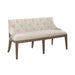 Americana Farmhouse Uph Shelter Dining Bench in Dusty Taupe & Black image