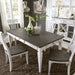Allyson Park Rectangular Leg Table in White with Charcoal image