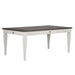 Allyson Park Rectangular Leg Table in White with Charcoal image