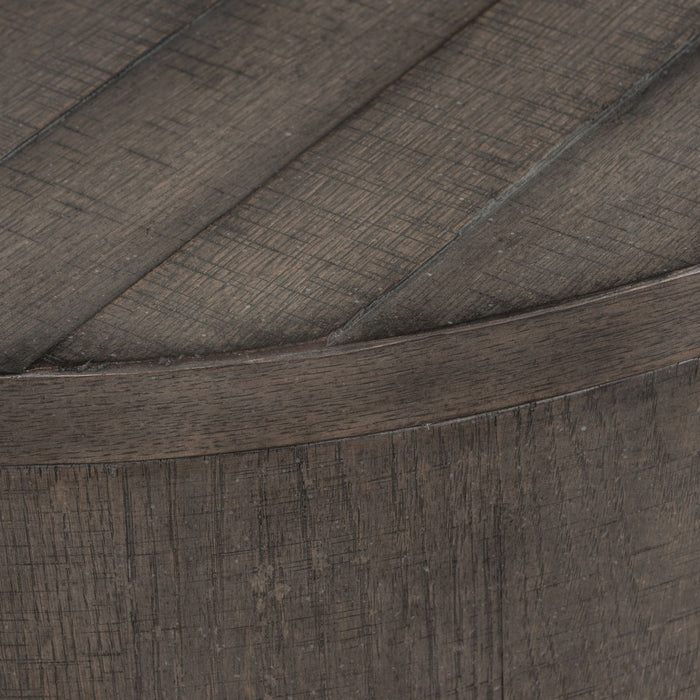 Modern Farmhouse Drum Cocktail Table - Plourde Furniture Co (Caribou, ME)