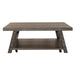Modern Farmhouse Oversized Square Cocktail Table - Plourde Furniture Co (Caribou, ME)