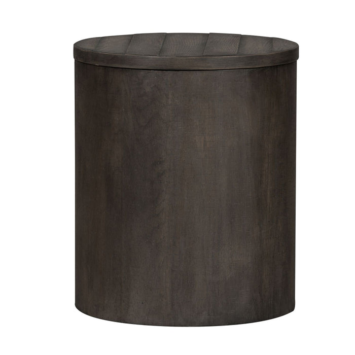 Modern Farmhouse Drum End Table - Plourde Furniture Co (Caribou, ME)