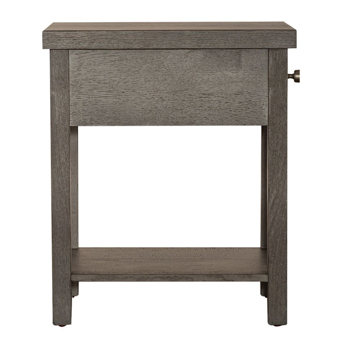 Modern Farmhouse Drawer Chair Side Table - Plourde Furniture Co (Caribou, ME)