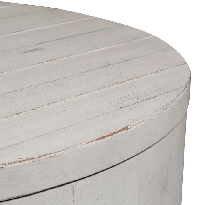 Modern Farmhouse Drum Cocktail Table - Plourde Furniture Co (Caribou, ME)