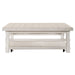 Modern Farmhouse Oversized Square Cocktail Table - Plourde Furniture Co (Caribou, ME)