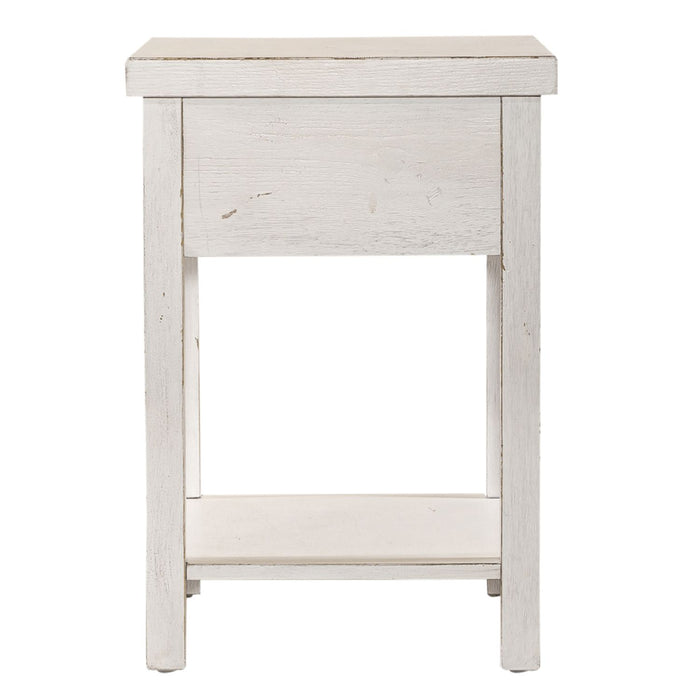Modern Farmhouse Drawer Chair Side Table - Plourde Furniture Co (Caribou, ME)