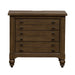 Americana Farmhouse 6 Drawer Bedside Chest in Dusty Taupe and Black image