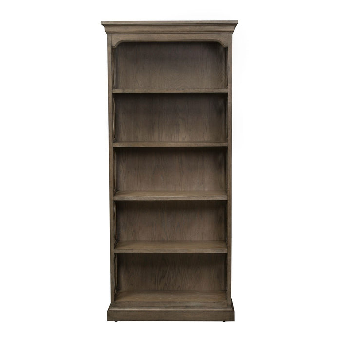 Simply Elegant Bookcase in Heathered Taupe - Plourde Furniture Co (Caribou, ME)