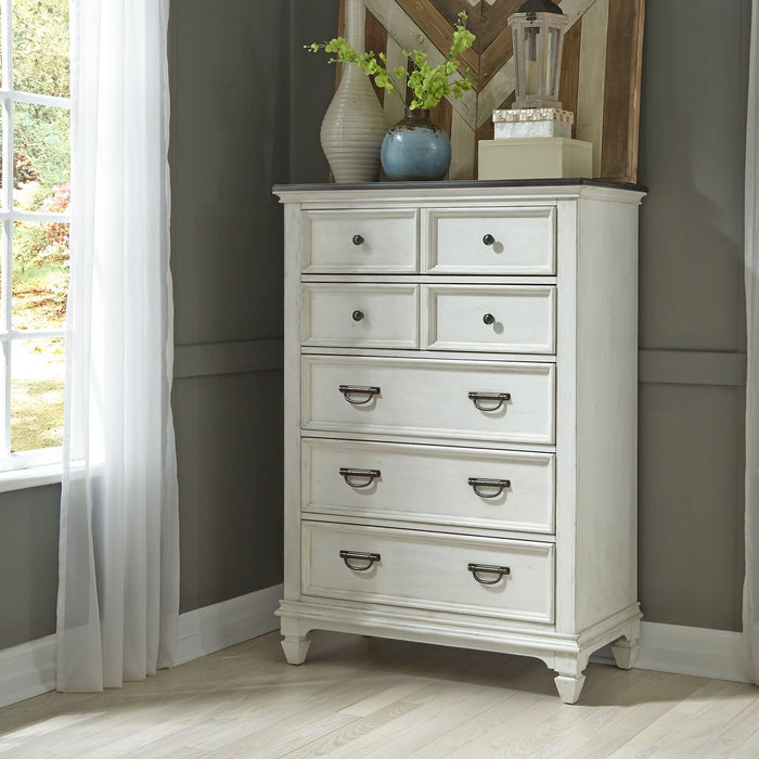 Allyson Park Queen Panel Bed, Dresser & Mirror, Chest - Plourde Furniture Co (Caribou, ME)