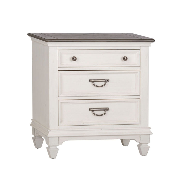 Allyson Park Nightstand in Wirebrushed White - Plourde Furniture Co (Caribou, ME)