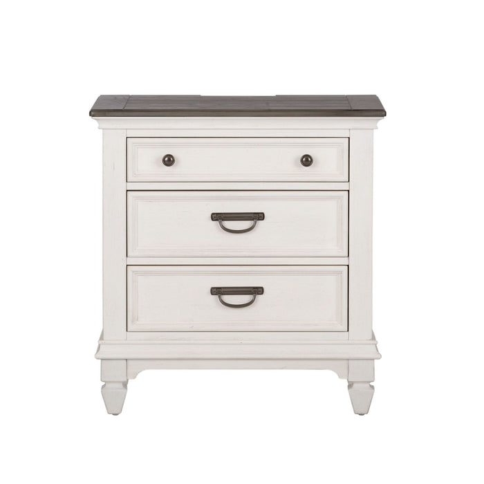 Allyson Park Nightstand in Wirebrushed White - Plourde Furniture Co (Caribou, ME)