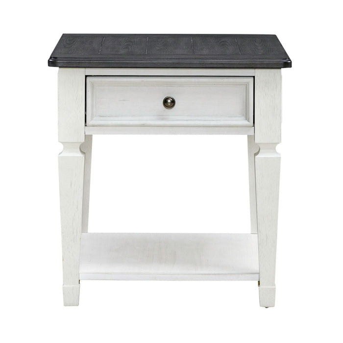 Allyson Park Drawer End Table in Wirebrushed White image