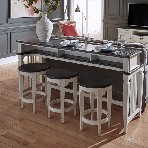 Allyson Park Console Stool in Wirebrushed White - Plourde Furniture Co (Caribou, ME)