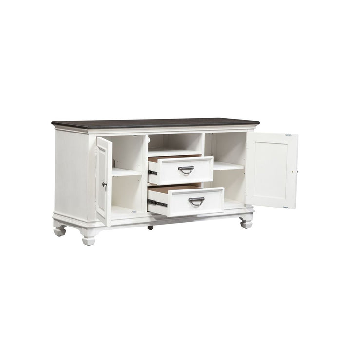 Liberty Furniture Allyson Park 56 Inch TV Console in Wirebrushed White
