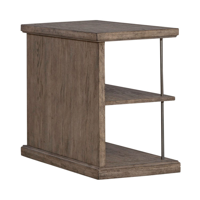 City Scape Chair Side Table in White Oak Veneers - Plourde Furniture Co (Caribou, ME)