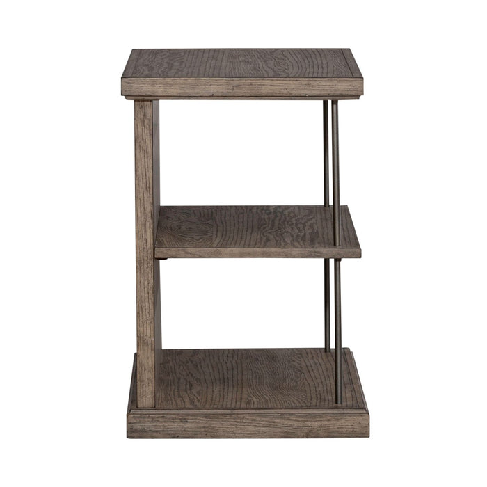 City Scape Chair Side Table in White Oak Veneers - Plourde Furniture Co (Caribou, ME)