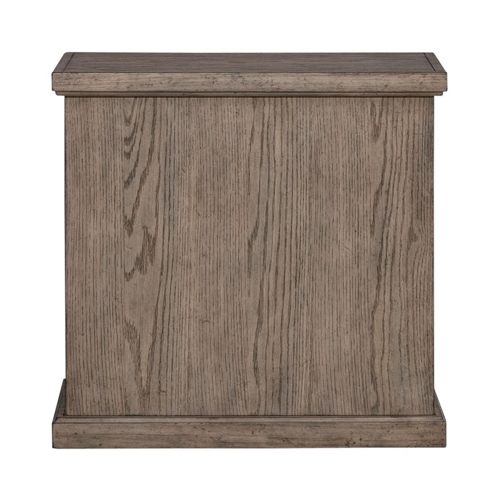 City Scape Chair Side Table in White Oak Veneers - Plourde Furniture Co (Caribou, ME)