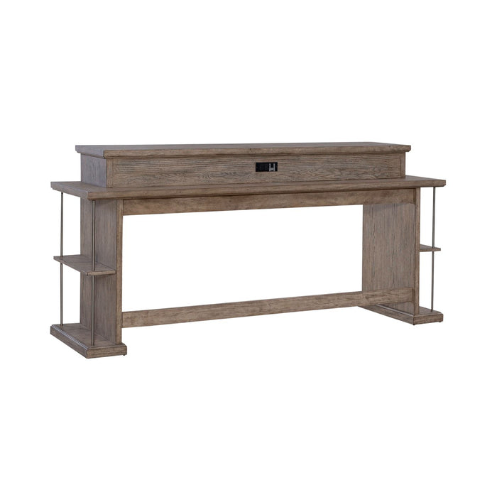 City Scape Console Bar Table in White Oak Veneers - Plourde Furniture Co (Caribou, ME)