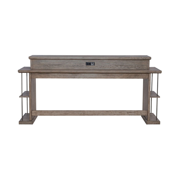 City Scape Console Bar Table in White Oak Veneers - Plourde Furniture Co (Caribou, ME)