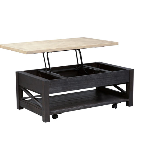 Heatherbrook Lift Top Cocktail Table in Charcoal and Ash - Plourde Furniture Co (Caribou, ME)