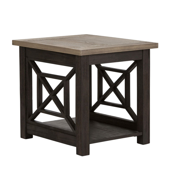 Heatherbrook End Table in Charcoal and Ash - Plourde Furniture Co (Caribou, ME)