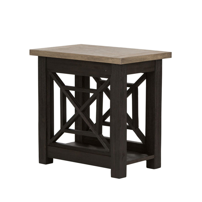 Heatherbrook Chair Side Table in Charcoal and Ash - Plourde Furniture Co (Caribou, ME)