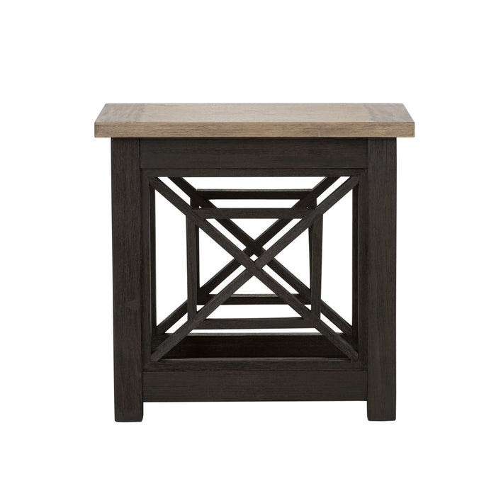 Heatherbrook Chair Side Table in Charcoal and Ash - Plourde Furniture Co (Caribou, ME)