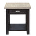 Heatherbrook Drawer End Table in Charcoal and Ash - Plourde Furniture Co (Caribou, ME)