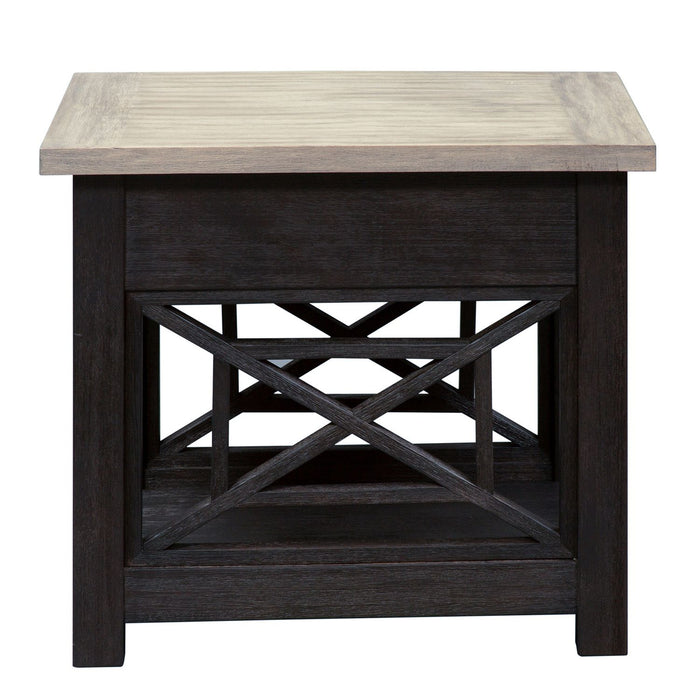 Heatherbrook Drawer End Table in Charcoal and Ash - Plourde Furniture Co (Caribou, ME)