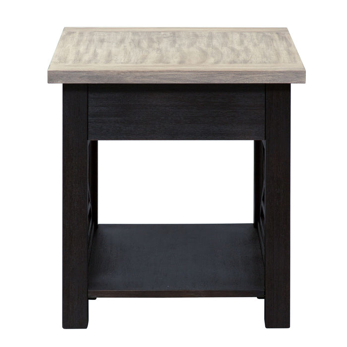 Heatherbrook Drawer End Table in Charcoal and Ash - Plourde Furniture Co (Caribou, ME)