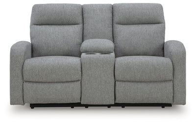 Gauntlet Reclining Loveseat with Console - Plourde Furniture Co (Caribou, ME)